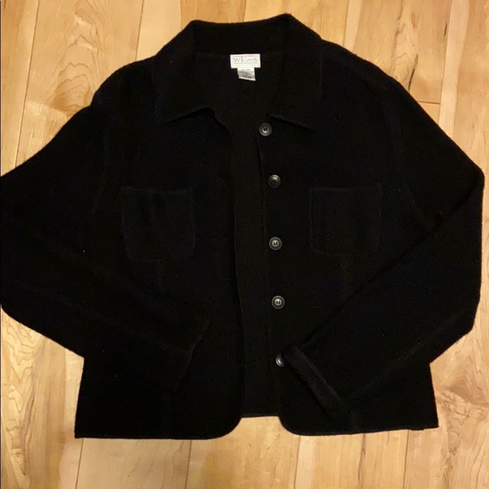 Wool button down top